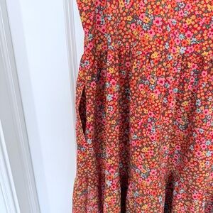 Toad&Co Floral Dress - Red and Pink